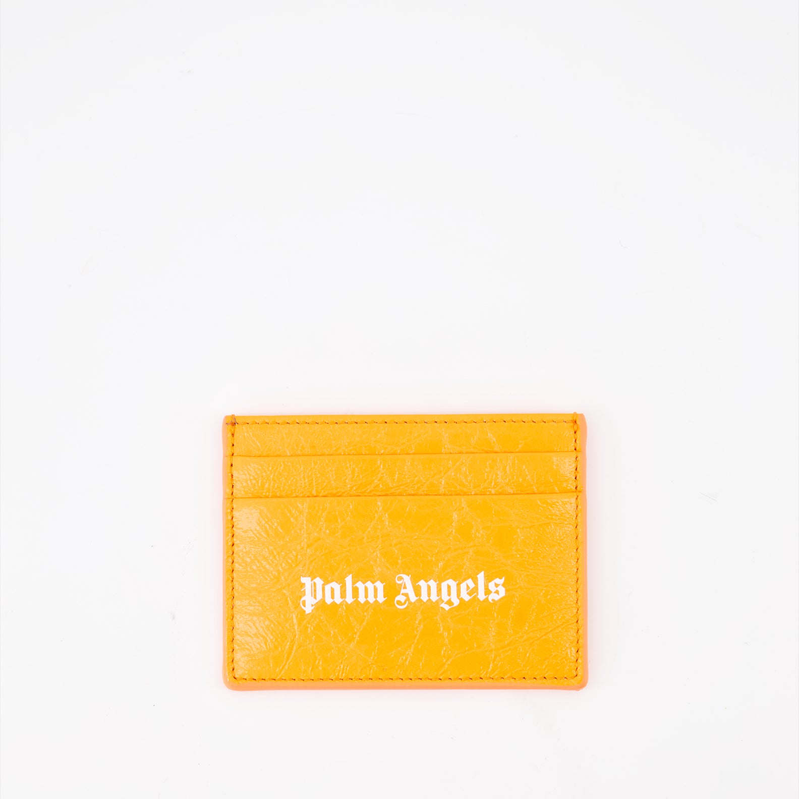 Piccola pelletteria Porte-cartes à logo Palm Angels Arancia Homme