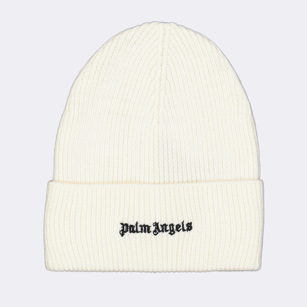 Chapeaux, casquettes et bonnets Bonnet à logo Palm Angels Blanc Homme