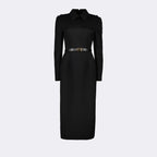 Robes Robe en natté stretch Prada Noir Femme
