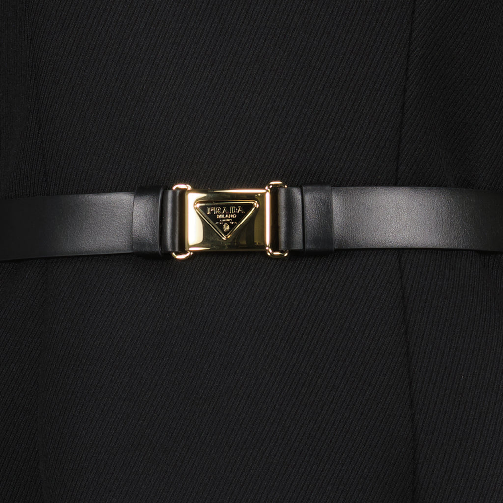 Robes Robe en natté stretch Prada Noir Femme