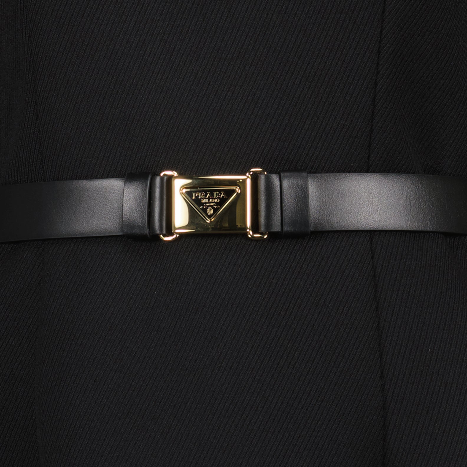 Robes Robe en natté stretch Prada Noir Femme