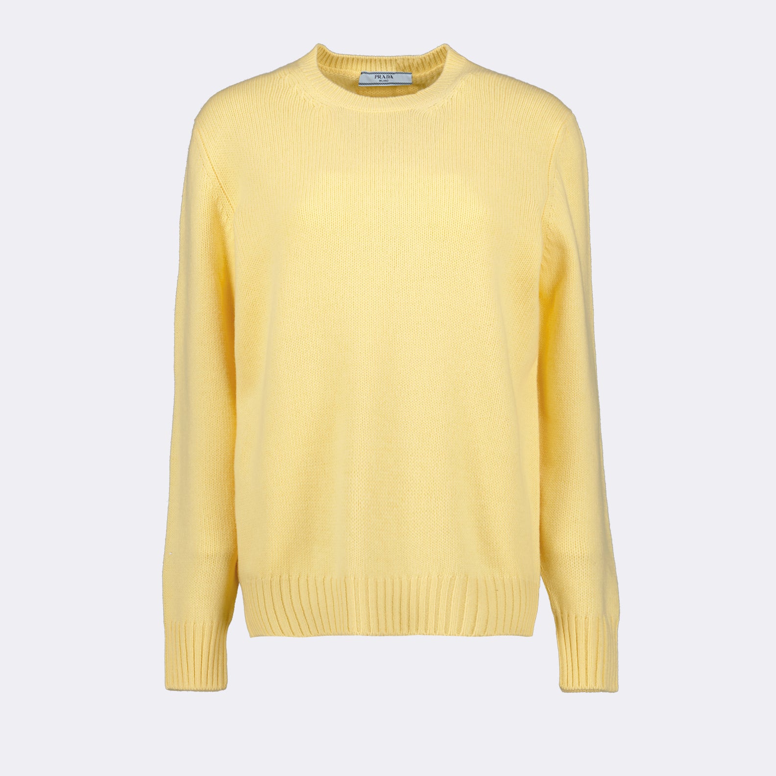 Maille Pull en laine et cachemire Prada Jaune Femme