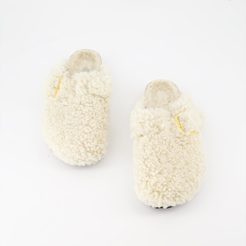 Chaussures ouvertes Mules Boston Birkenstock Beige Femme