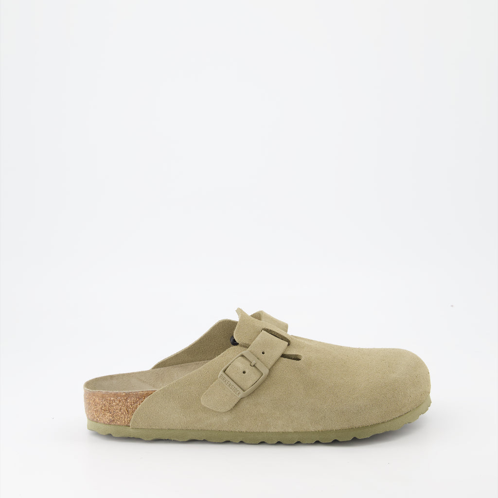 Offene schuhe Mules Boston Birkenstock Khaki Homme