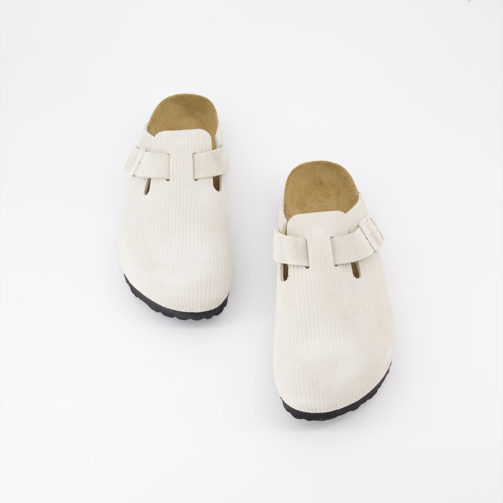 Offene schuhe Mules Boston Birkenstock Beige Femme