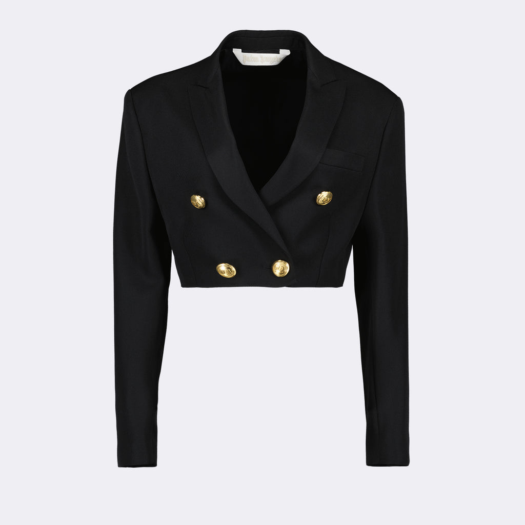Giacche Giacca Blazer Cropped Palm Angels Nero Femme