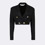 Giacche Giacca Blazer Cropped Palm Angels Nero Femme