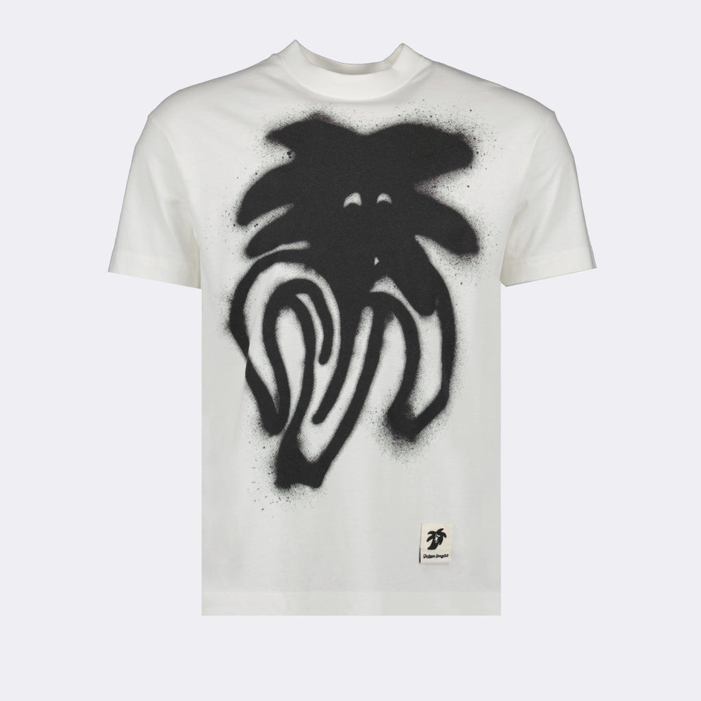 T-Shirts T-shirt Spray Jimmy Palm Angels Weiß Homme