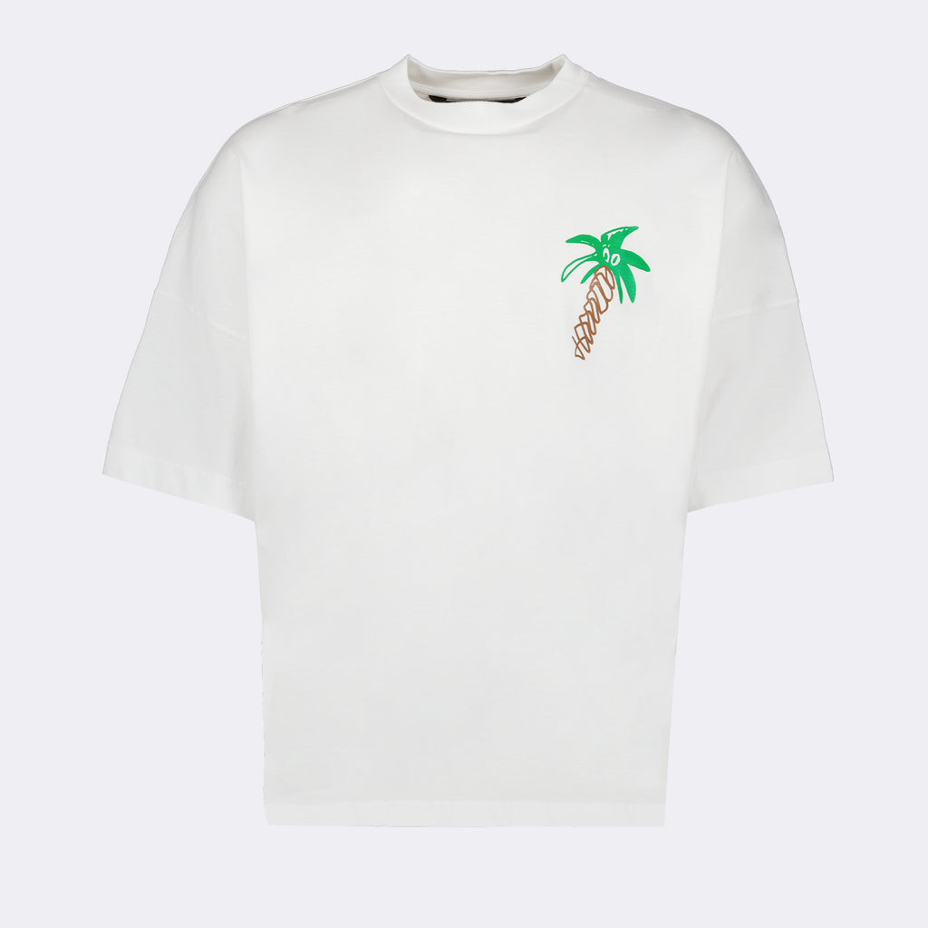 T-shirts T-shirt Sketchy over Palm Angels Blanc Homme