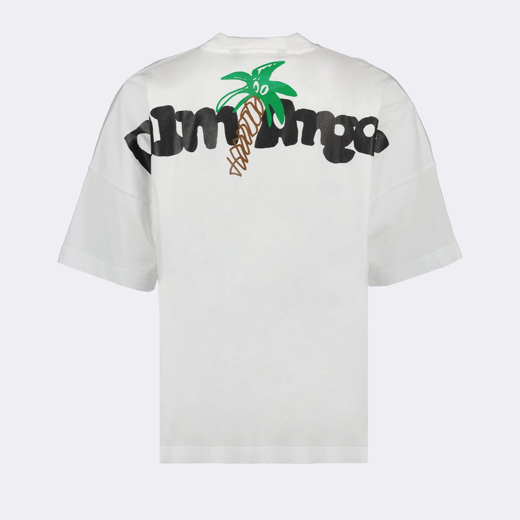 T-shirts T-shirt Sketchy over Palm Angels Blanc Homme