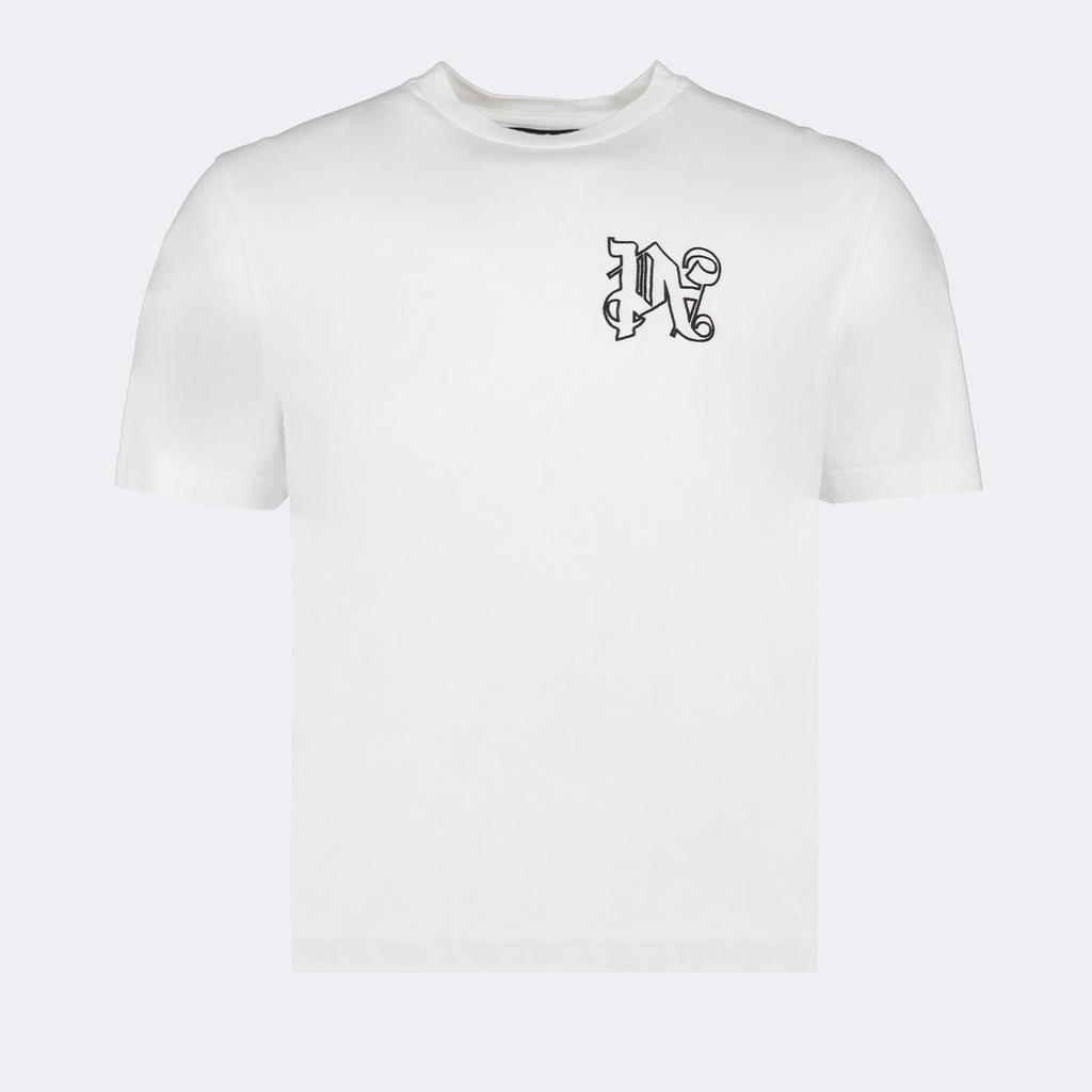 T-shirts T-shirt Palm Angel monogram Palm Angels Blanc Homme