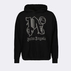 Felpe Felpa con Cappuccio PA Monogram Palm Angels Nero Homme