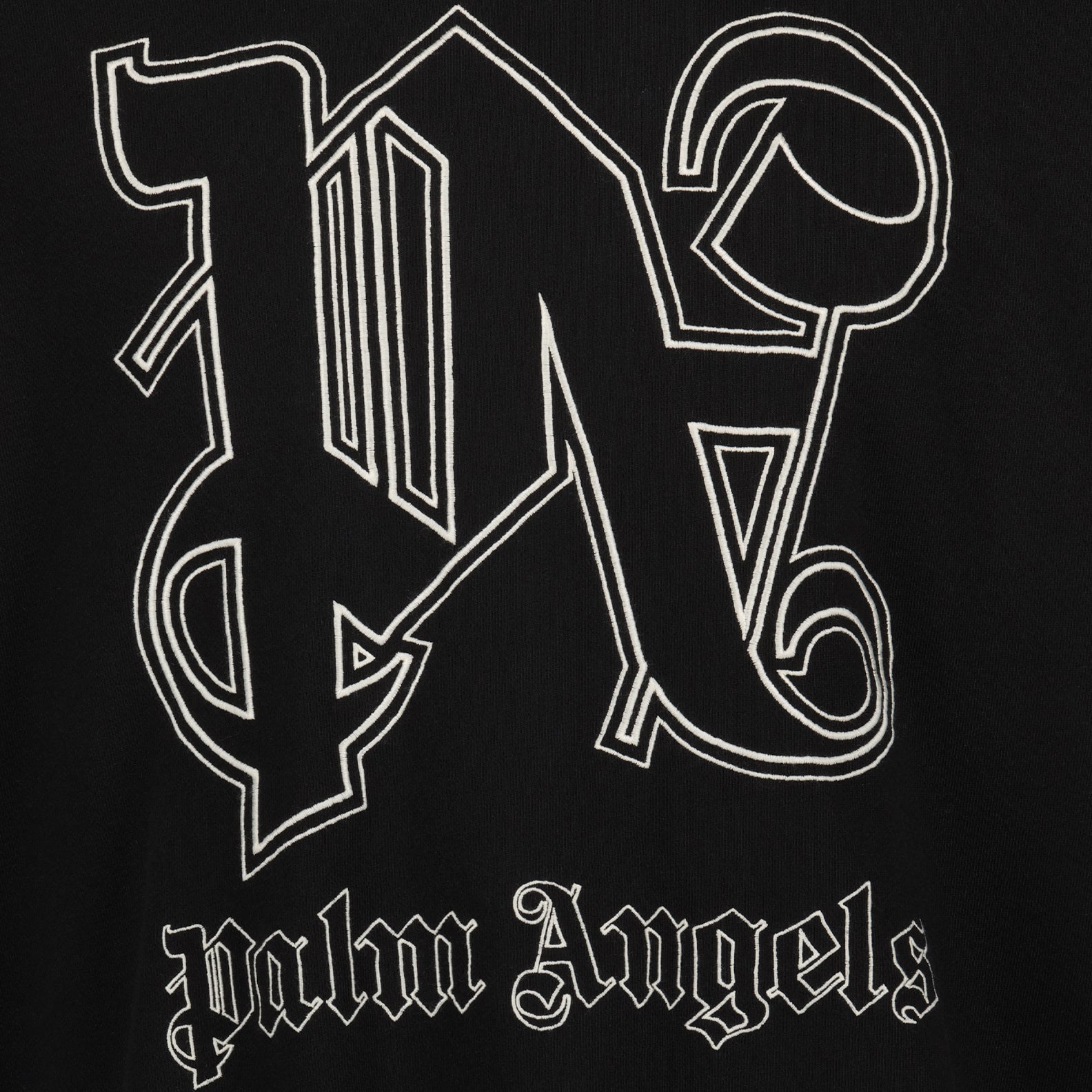 Felpe Felpa con Cappuccio PA Monogram Palm Angels Nero Homme