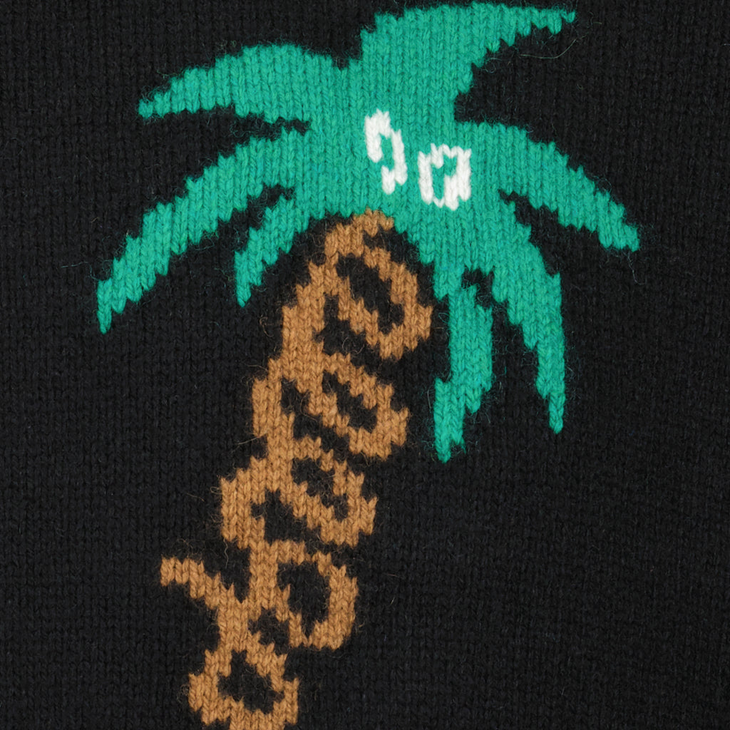 Maille Pull Sketchy Palm Angels Noir Homme