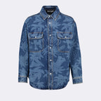 Shirts Palmity Denim Shirt Palm Angels Blue Man