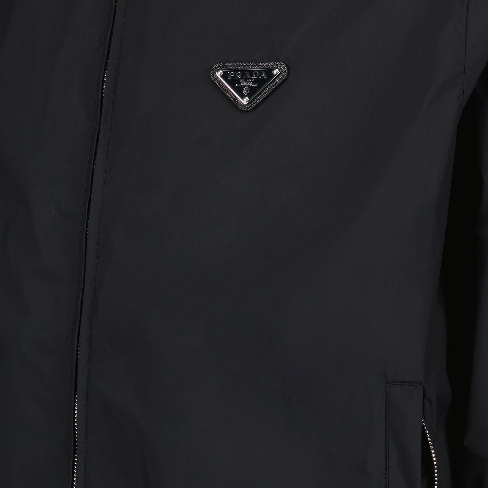 Vestes Coupe-vent à logo triangle Prada Noir Homme