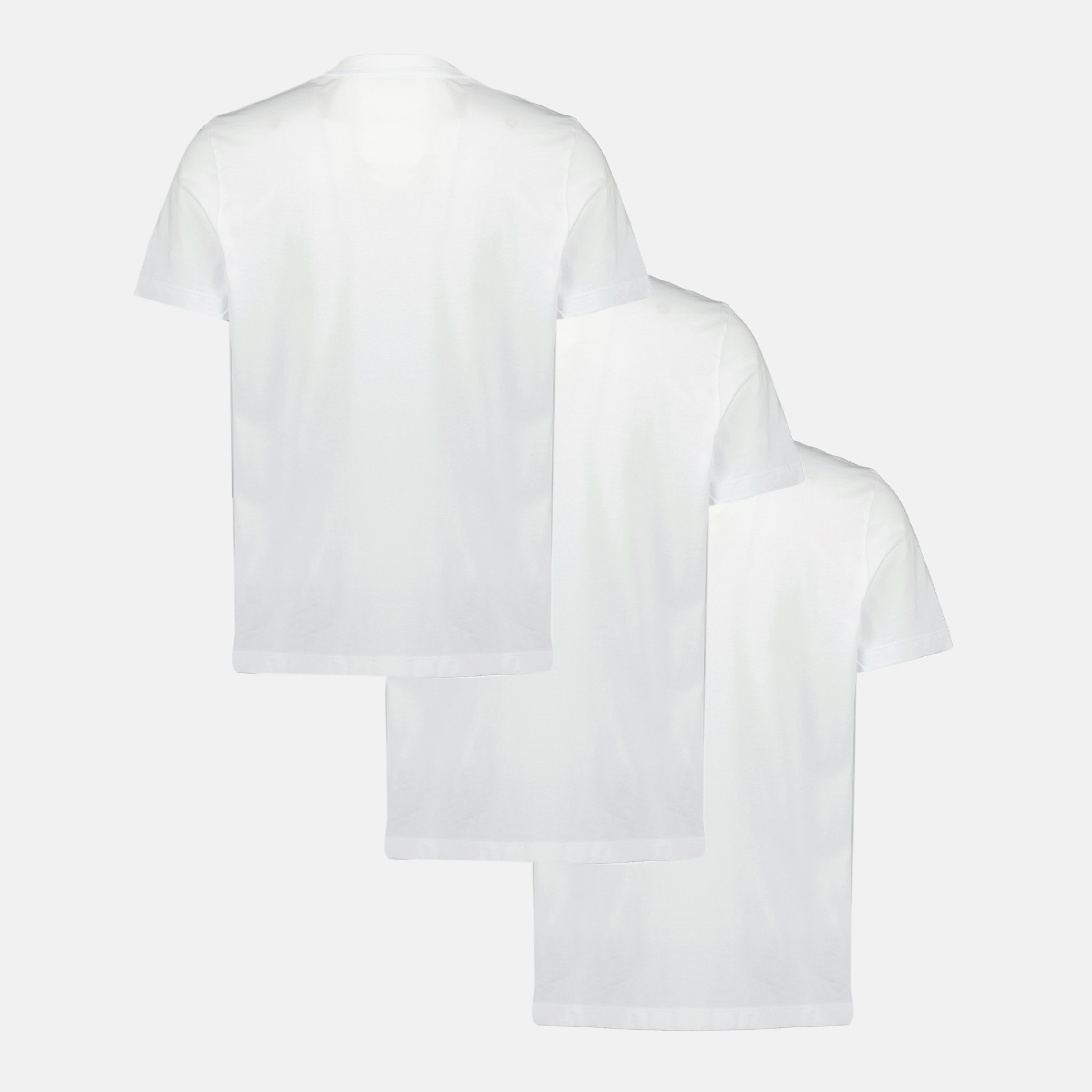Image de l'article Lot de trois t-shirts blanc de la marque Moncler pour Homme - Saison Printemps-Été 2026 - Vue de Dos