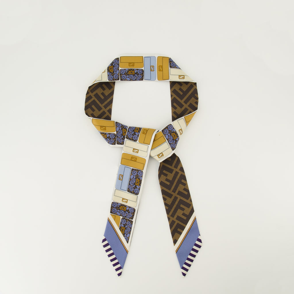 Imagen del diadema de seda multicolor de la marca Fendi para Mujeres - Temporada Primavera-Verano 2026 - Vista Trasera