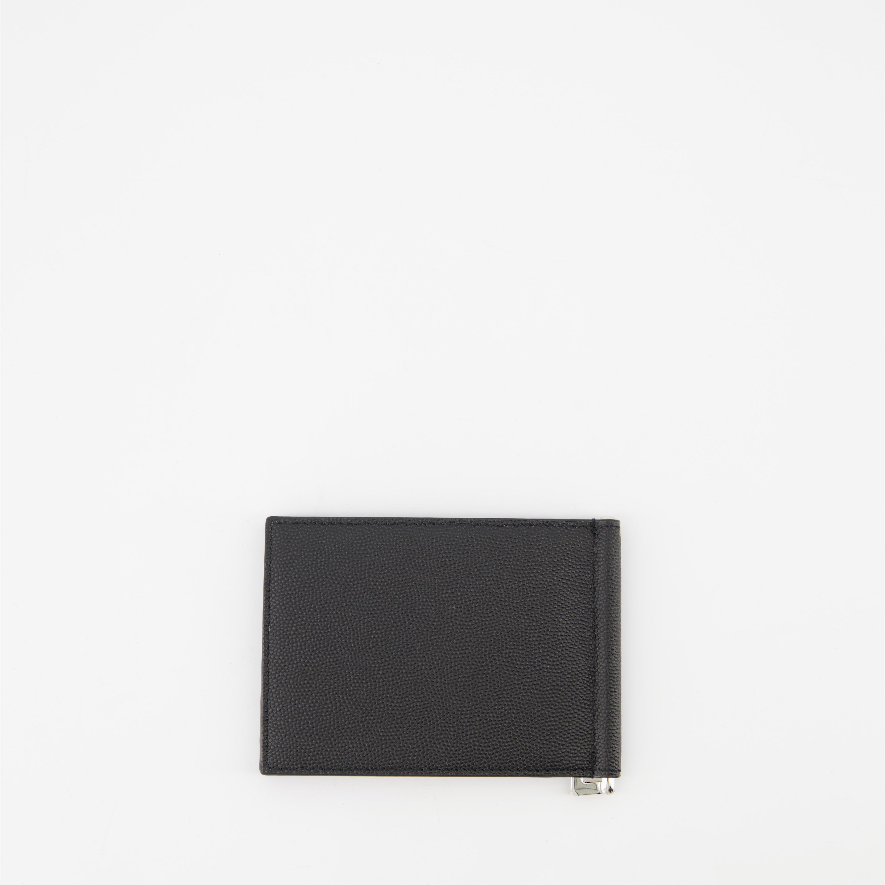 Small leather goods Grained leather card holder Saint Laurent Black Man