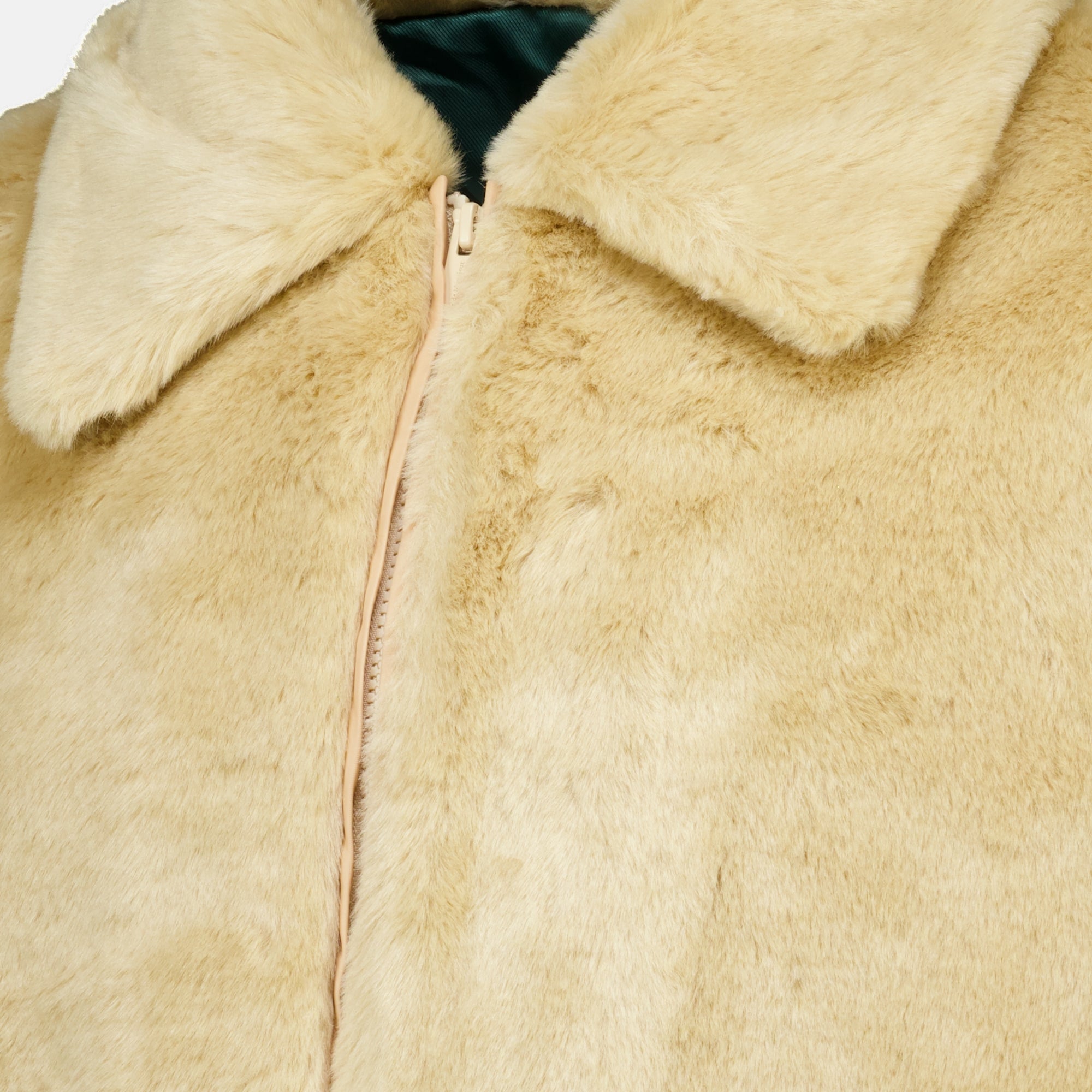 Vestes 가짜 모피 재킷 슬로건 Drole De Monsieur Beige Homme