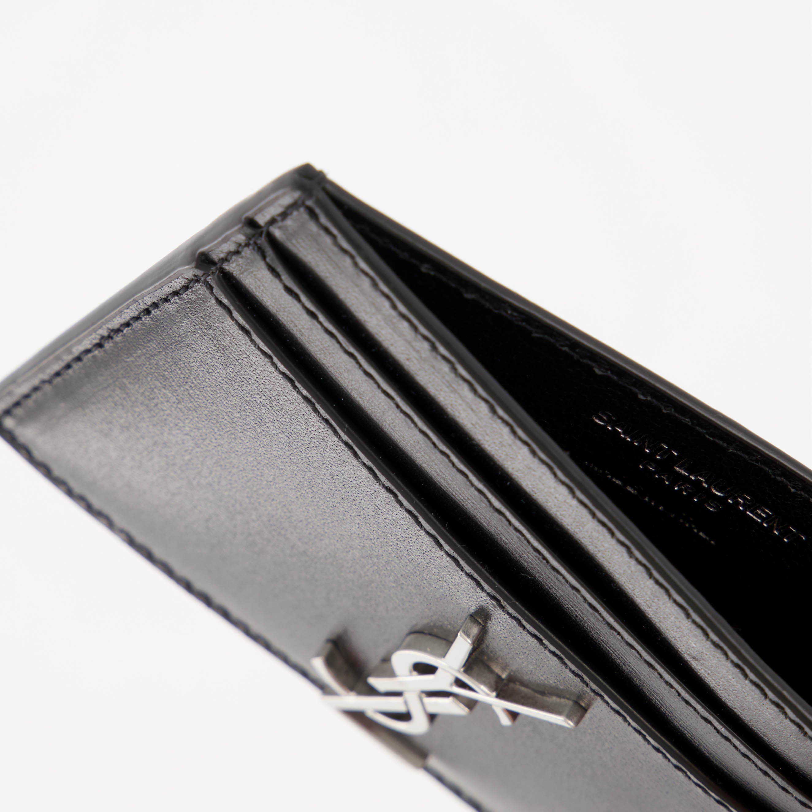 Kleine lederwaren Porte-cartes Cassandre Saint Laurent Schwarz Homme