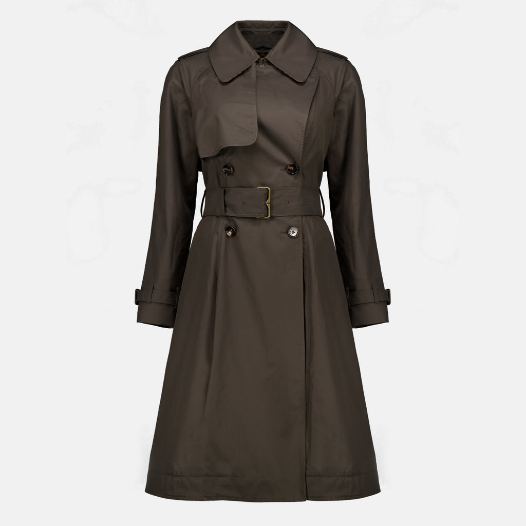 Manteaux ペンブリー ロング トレンチ ブラウン ガバジン Burberry Marron Femme