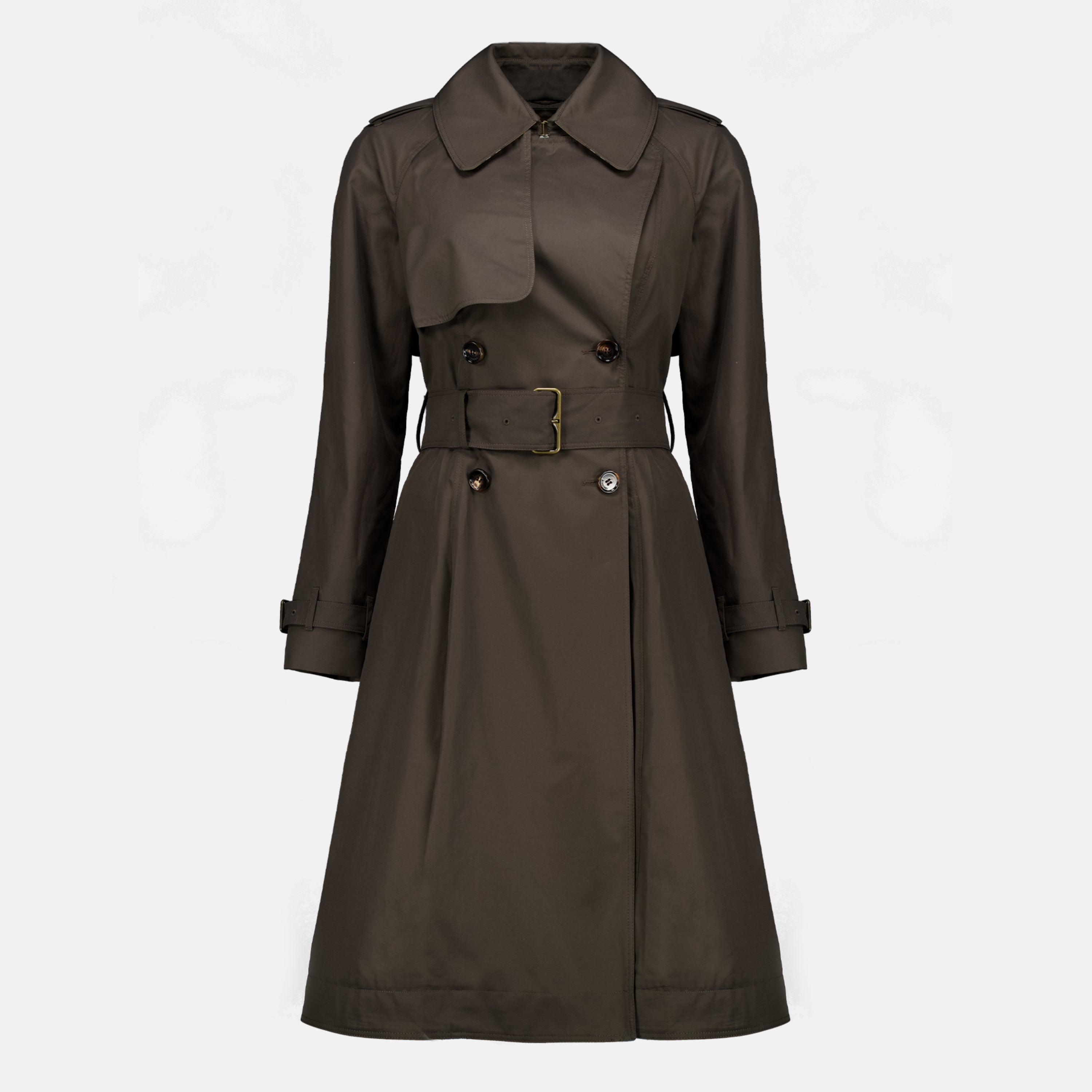 Manteaux ペンブリー ロング トレンチ ブラウン ガバジン Burberry Marron Femme
