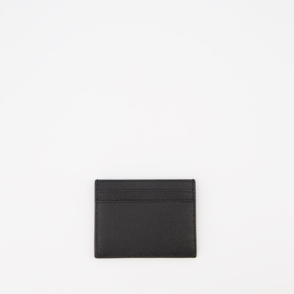 Small Leather Goods Leather Card Holder Saint Laurent Black Men