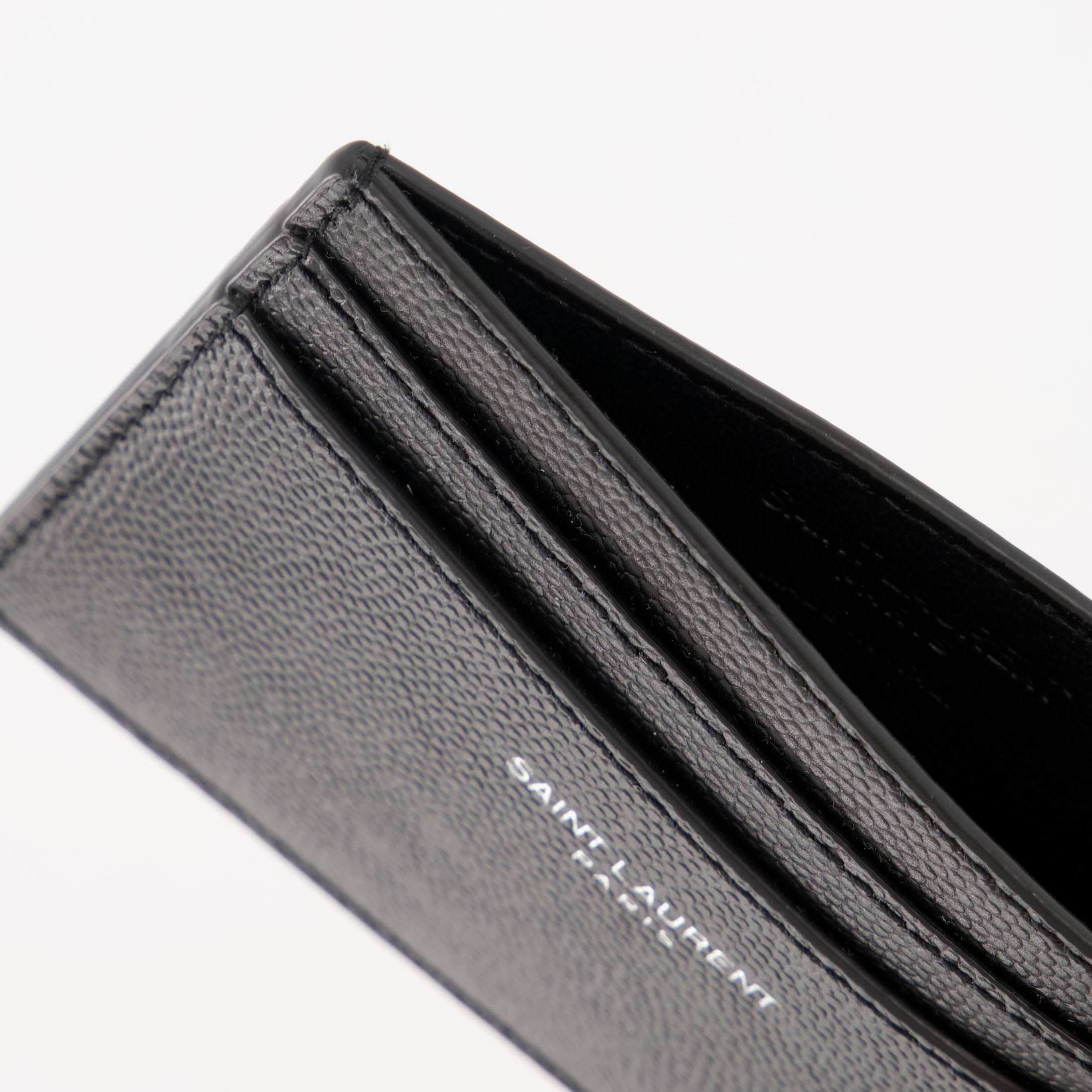 Petite maroquinerie Porte-cartes en cuir Saint Laurent Noir Homme