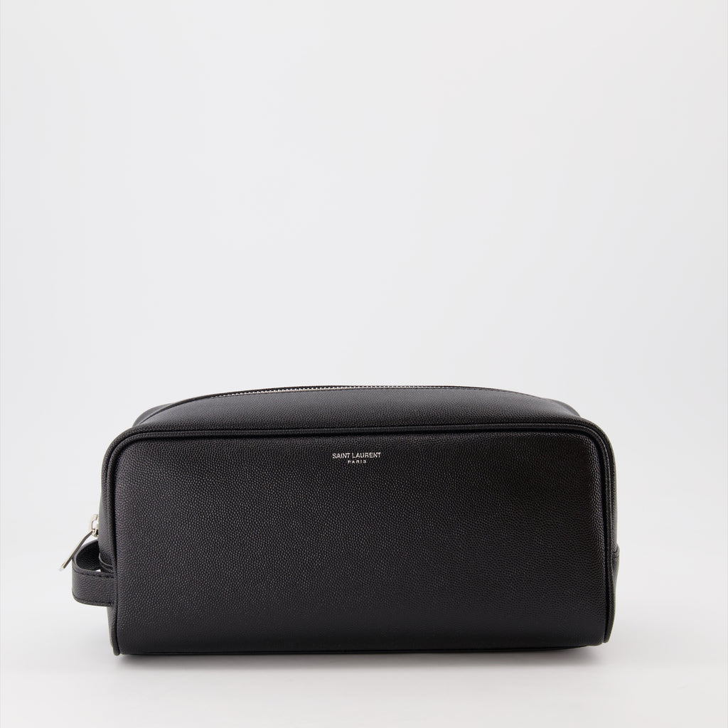 Pouches Leather toiletry bag Saint Laurent Black Man