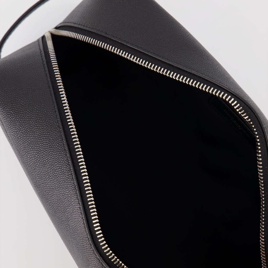 Pouches Leather toiletry bag Saint Laurent Black Man