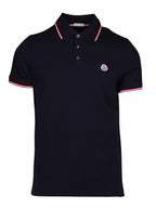 Polo shirts Logo polo shirt Moncler Blue Man