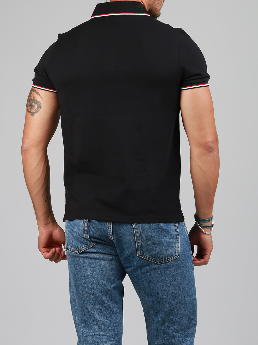 Polo shirts Logo polo shirt Moncler Blue Man