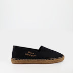 Espadrilles Espadrilles en coton brodées Saint Laurent Noir Homme