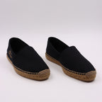 Espadrilles Espadrilles en coton brodées Saint Laurent Noir Homme