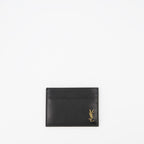 Kleine lederwaren YSL Kartenhalter Saint Laurent Schwarz Homme