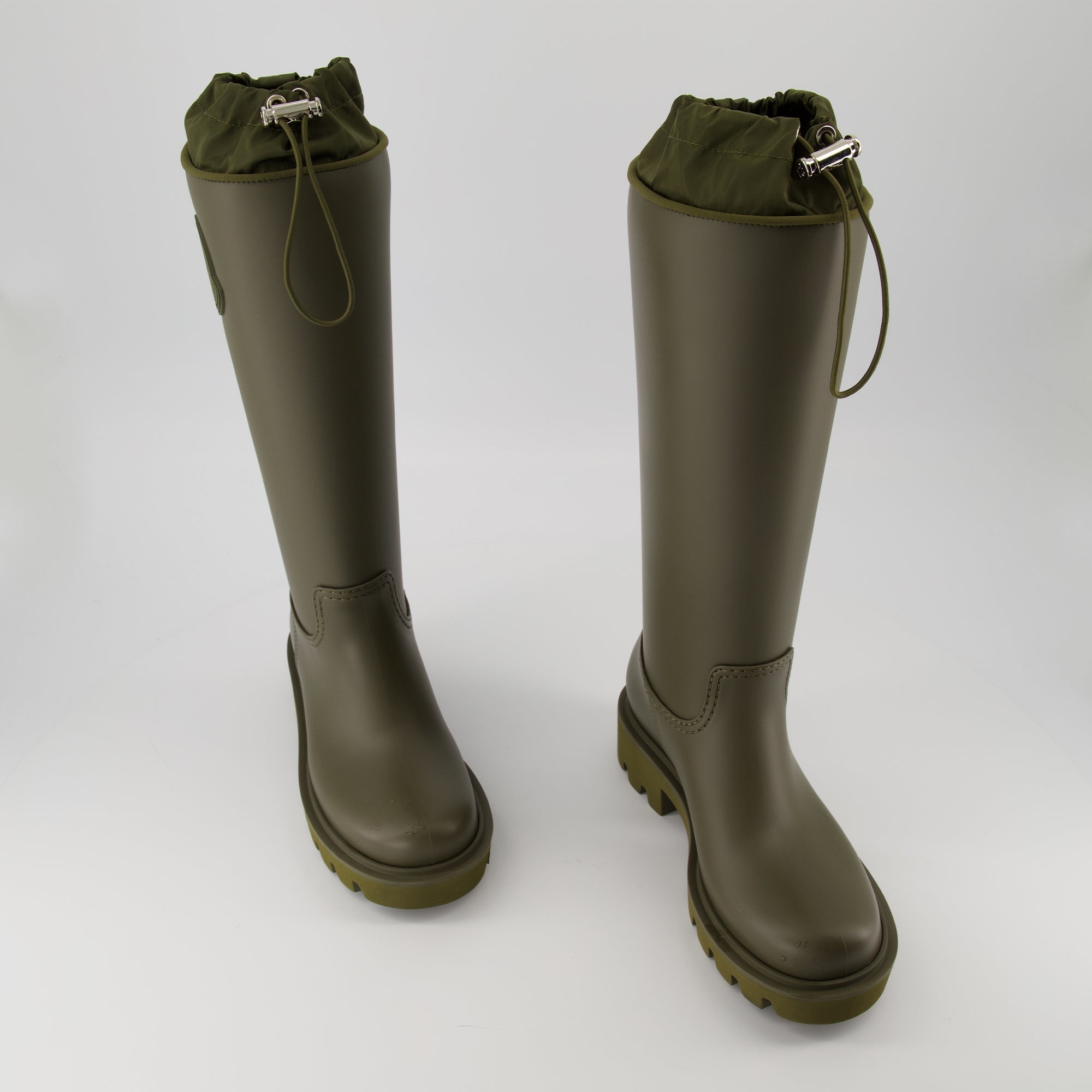 Bottes Kickstream High Rain Boots Moncler Vert Femme