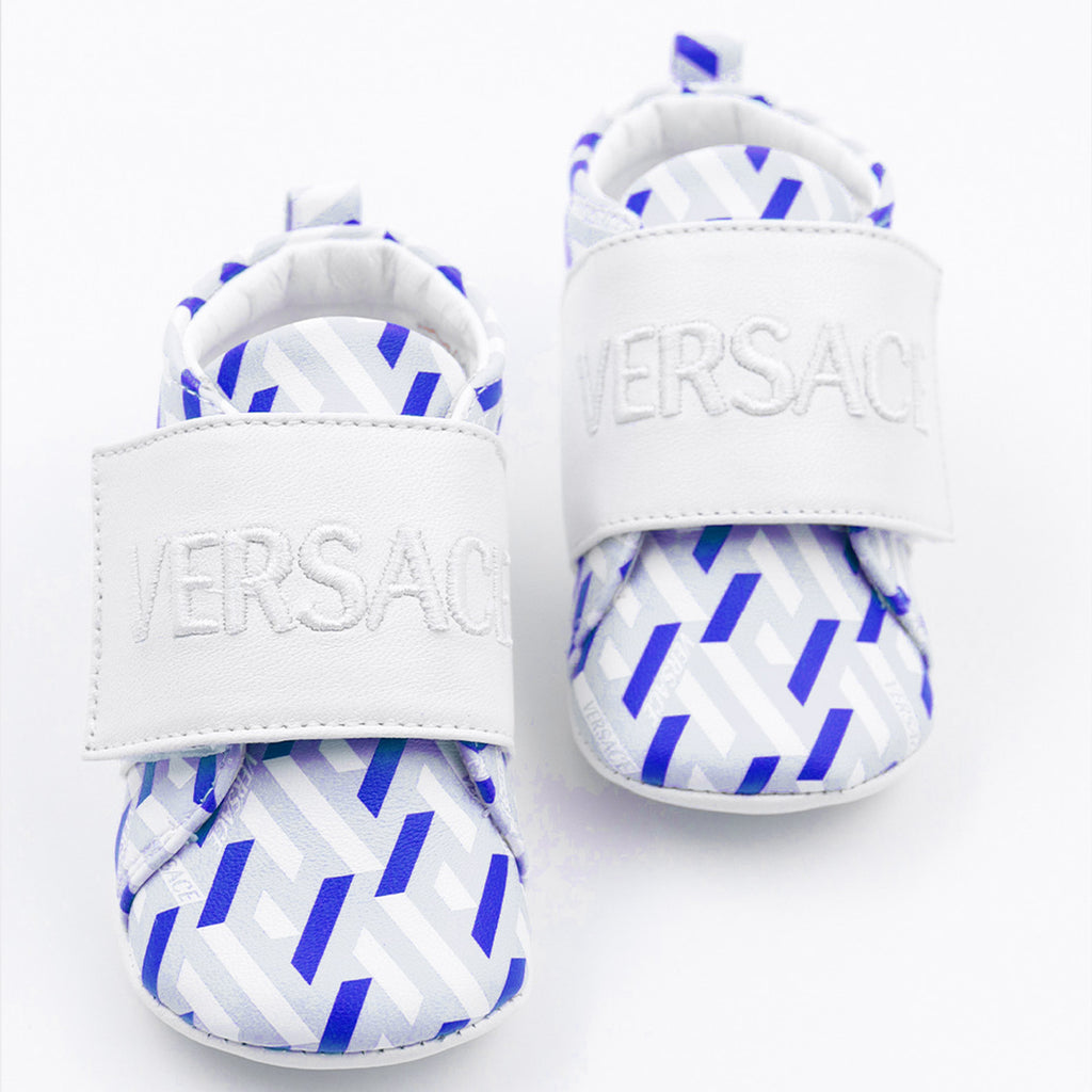 Schuhe Baskets Greca Versace Blau Kinder