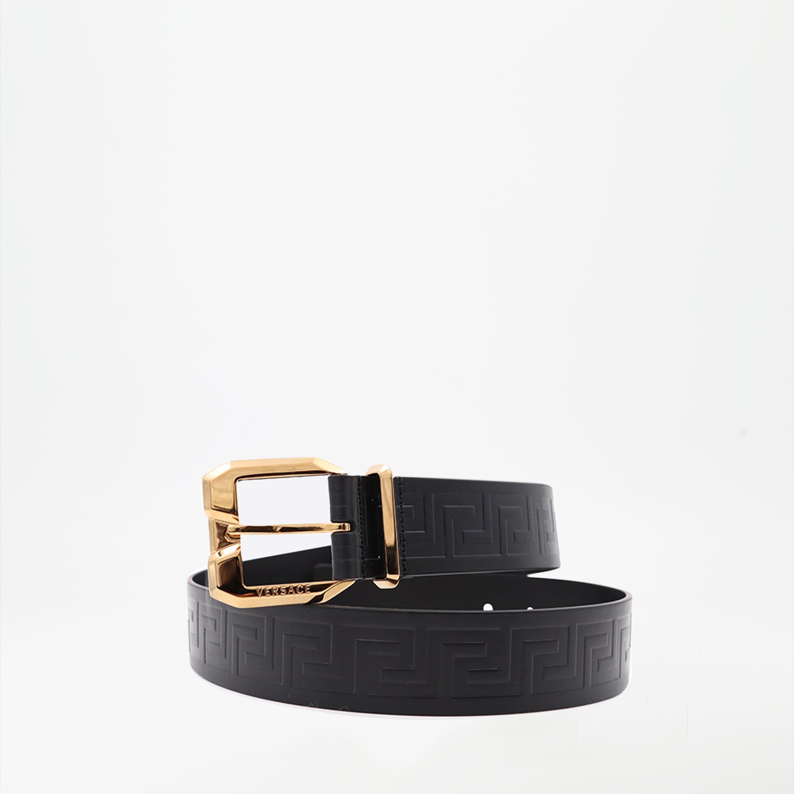 Gürtel Ceinture La Greca Versace Schwarz Femme