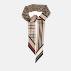 Écharpes, foulards et gants Bandeau en soie Burberry Beige Femme