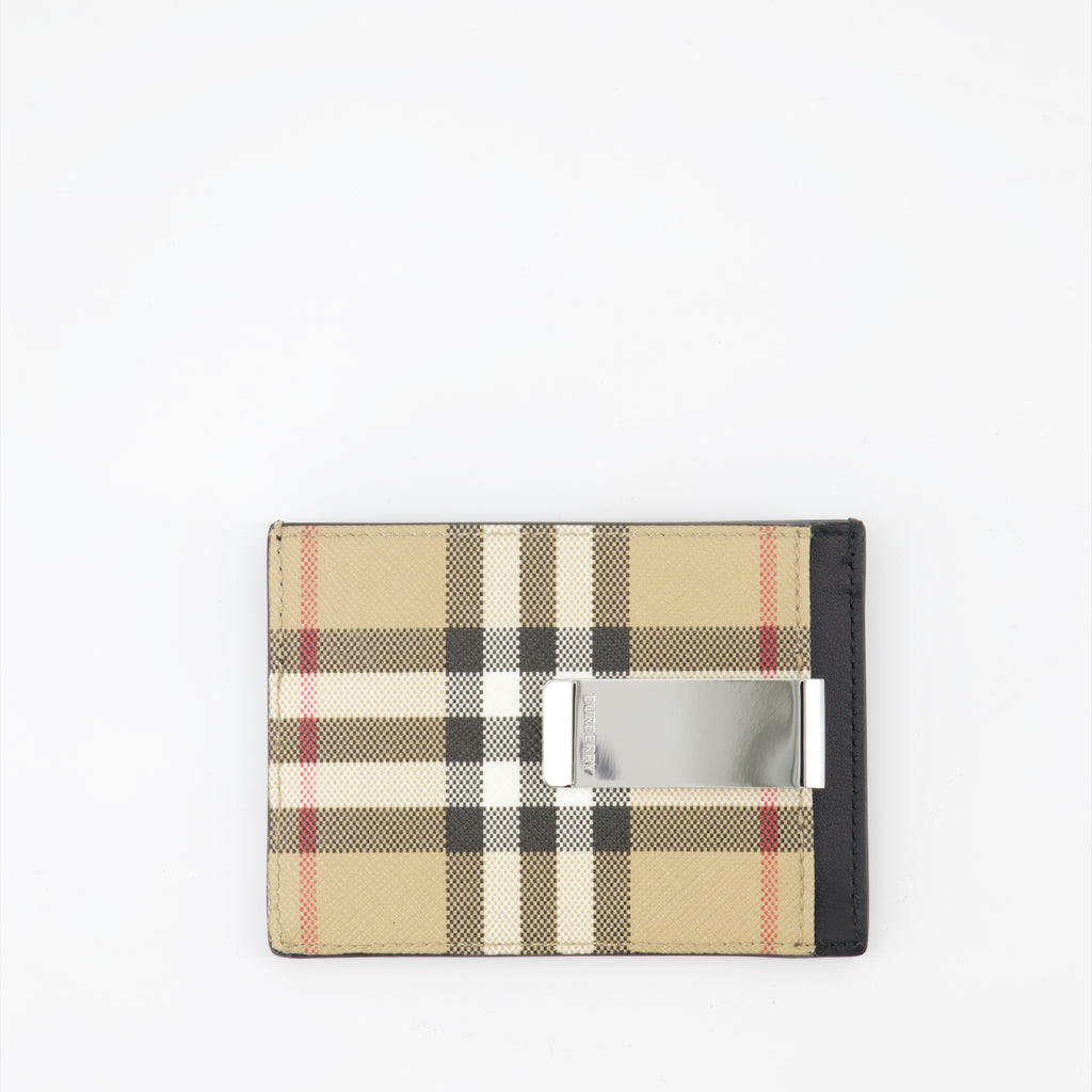 Pequeños artículos de cuero Porte-cartes à carreaux Burberry Beige Homme