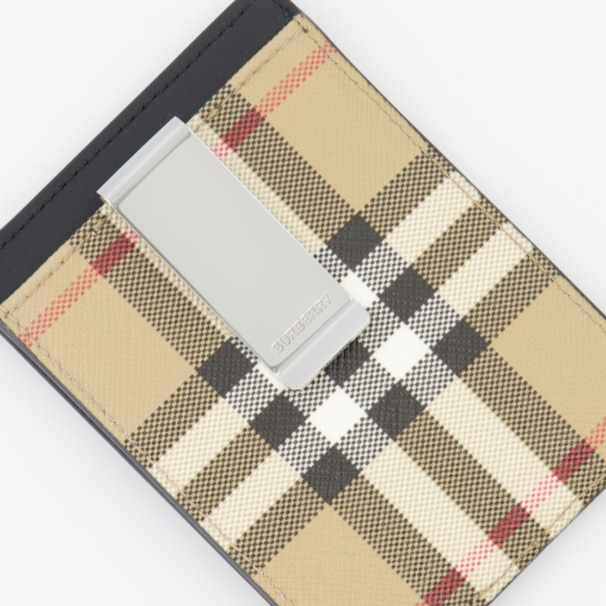 Pequeños artículos de cuero Porte-cartes à carreaux Burberry Beige Homme