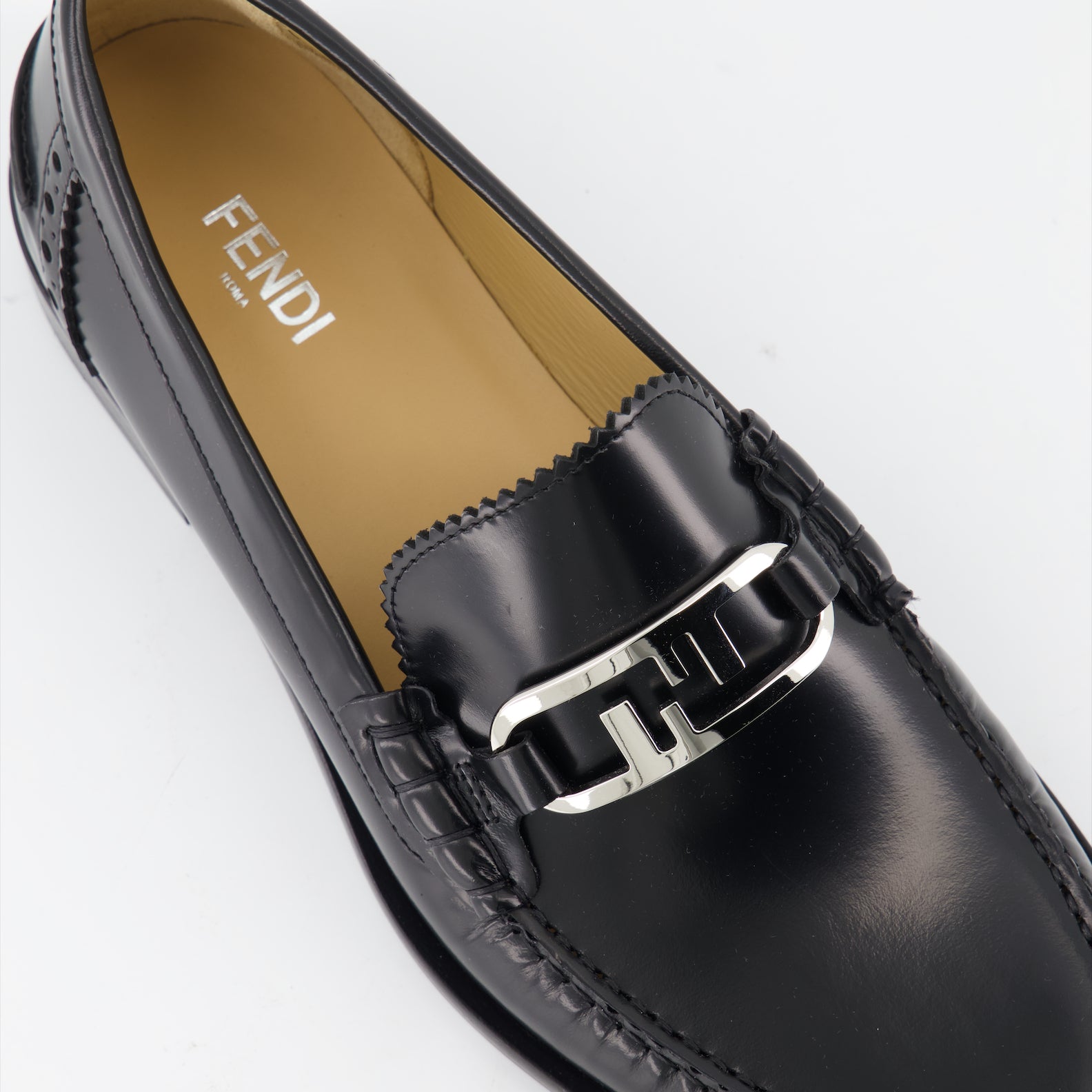 Loafer Mocassins Fendi O'Lock Fendi Schwarz Homme
