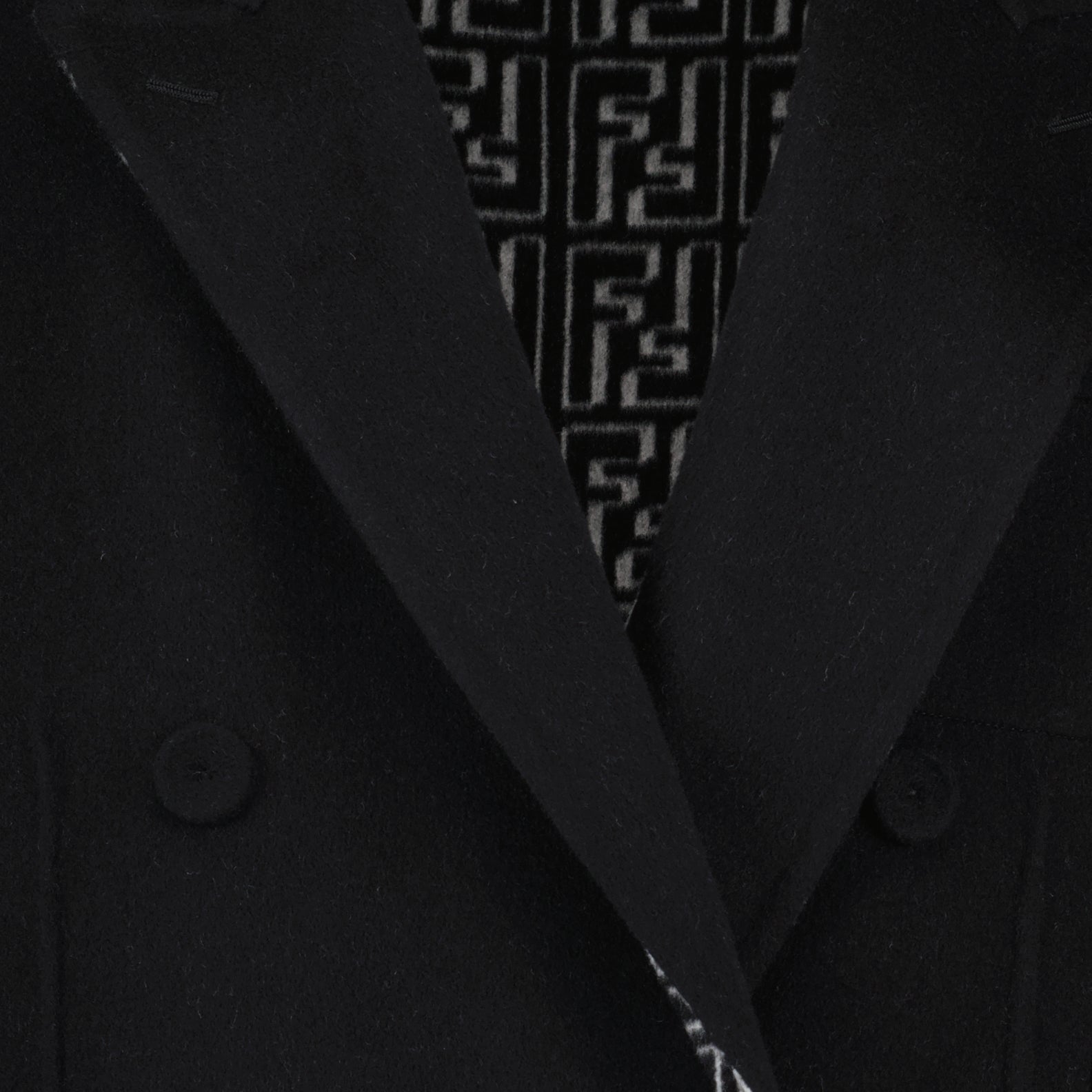 Manteaux Manteau en laine Fendi Noir Homme