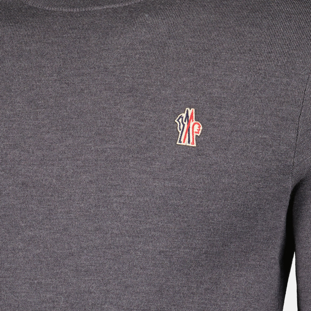 Maille Pull en laine Moncler Grenoble Gris Homme