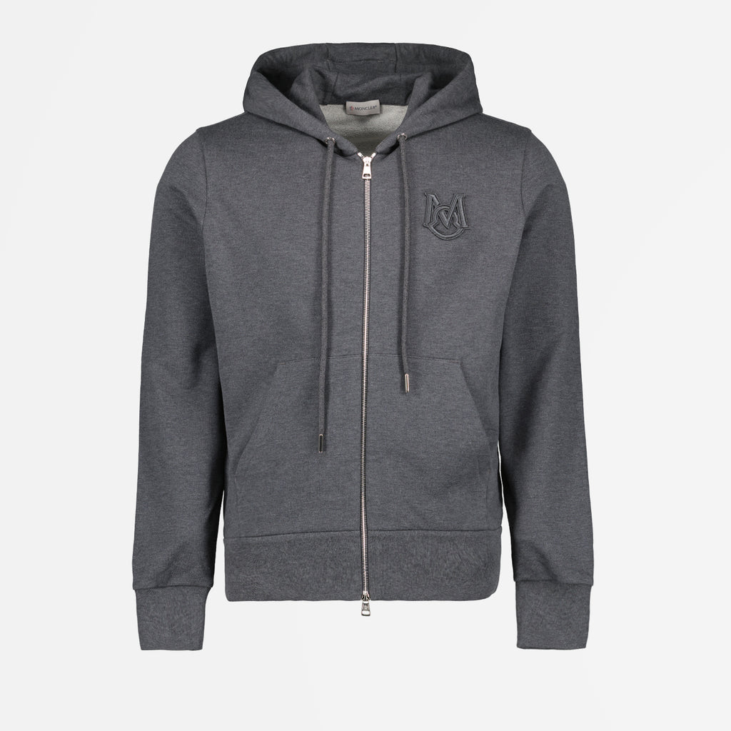 Sweatshirts Zipped sweatshirt Moncler Gray Man