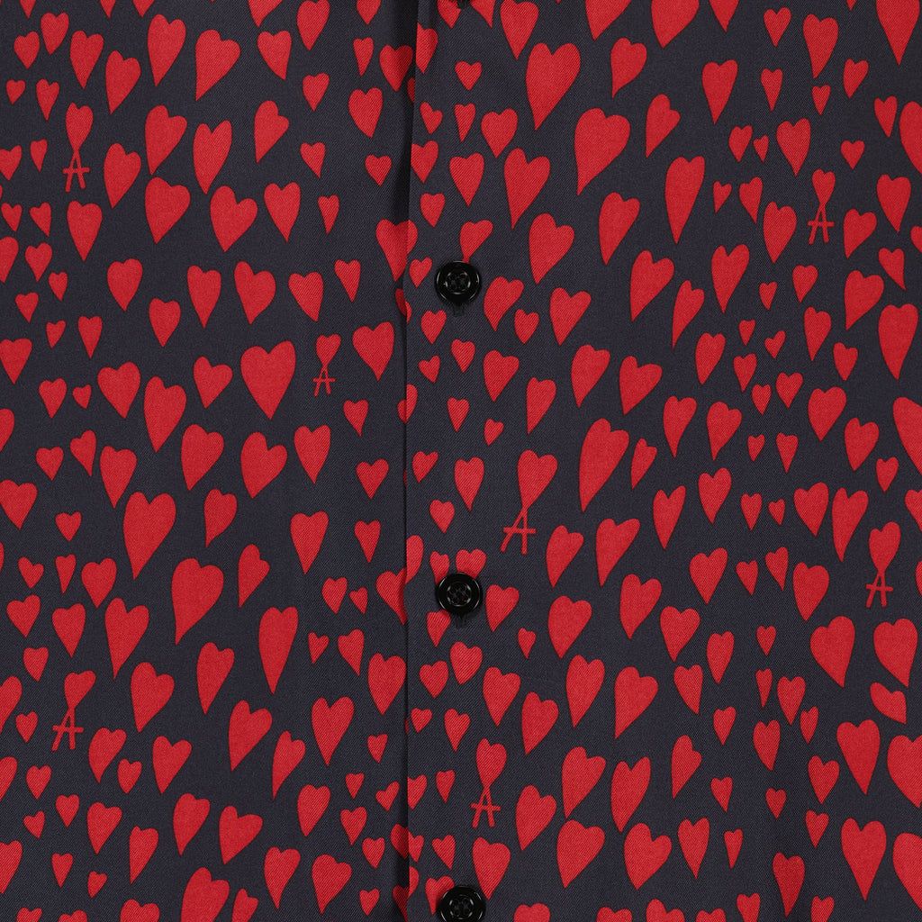 Shirts Heart print shirt Ami PARIS Black Man