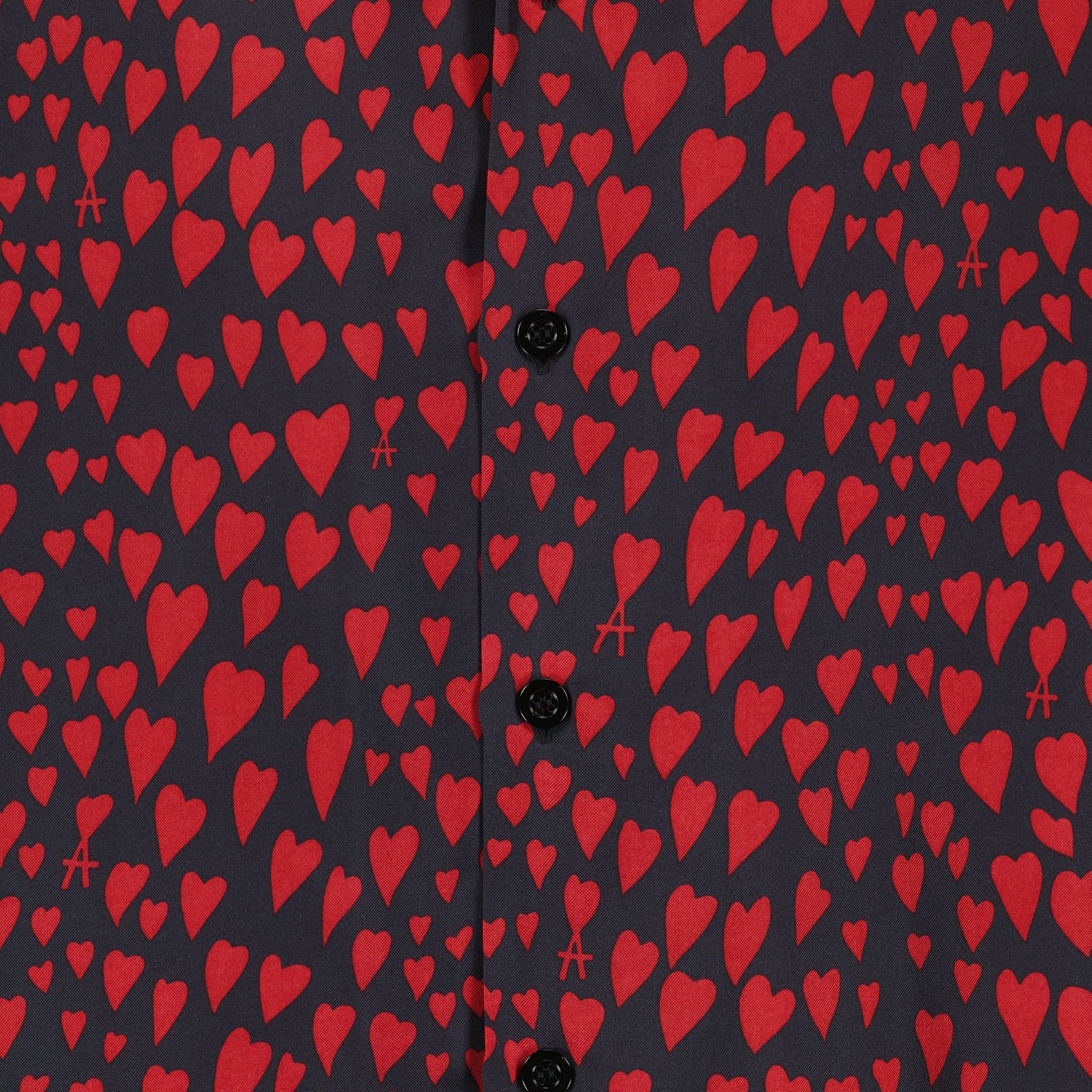 Shirts Heart print shirt Ami PARIS Black Man