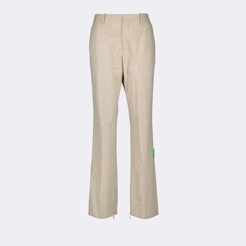 Pantaloni Pantaloni in Lana Off-White Beige Homme