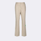 Pantaloni Pantaloni in Lana Off-White Beige Homme